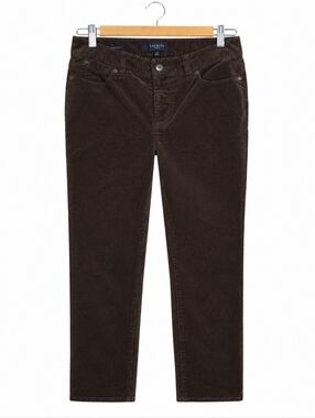 Talbots Petites Brown Corduroy Pants Size 6P Straight Leg Classic Casual